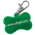 Green Light Up Dog Bone Reflector